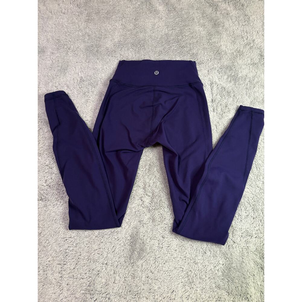 Lululemon Mesh Panel Purple Full Length Leggings Women's‎ Size 2